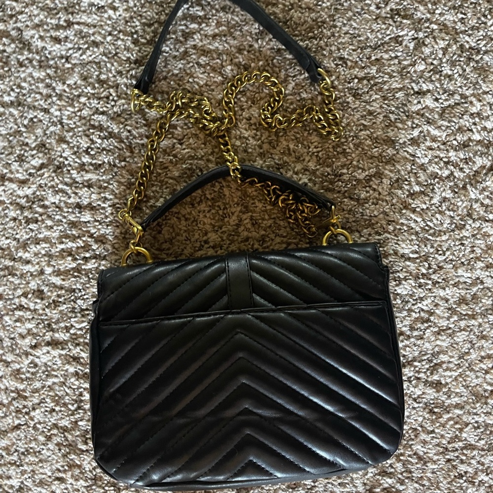 Black Quilted Crossbody Bag